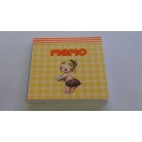 正方形の可愛いメモ＊レトロガール　オリジナル