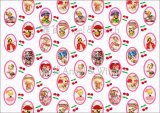 コラージュペーパー＊レトロガール＊　楕円　2色入り　オリジナル