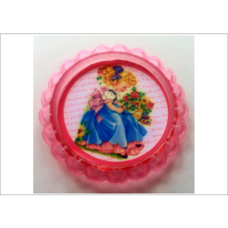 画像4: スカラップシール♪　レトロガール　オリジナル