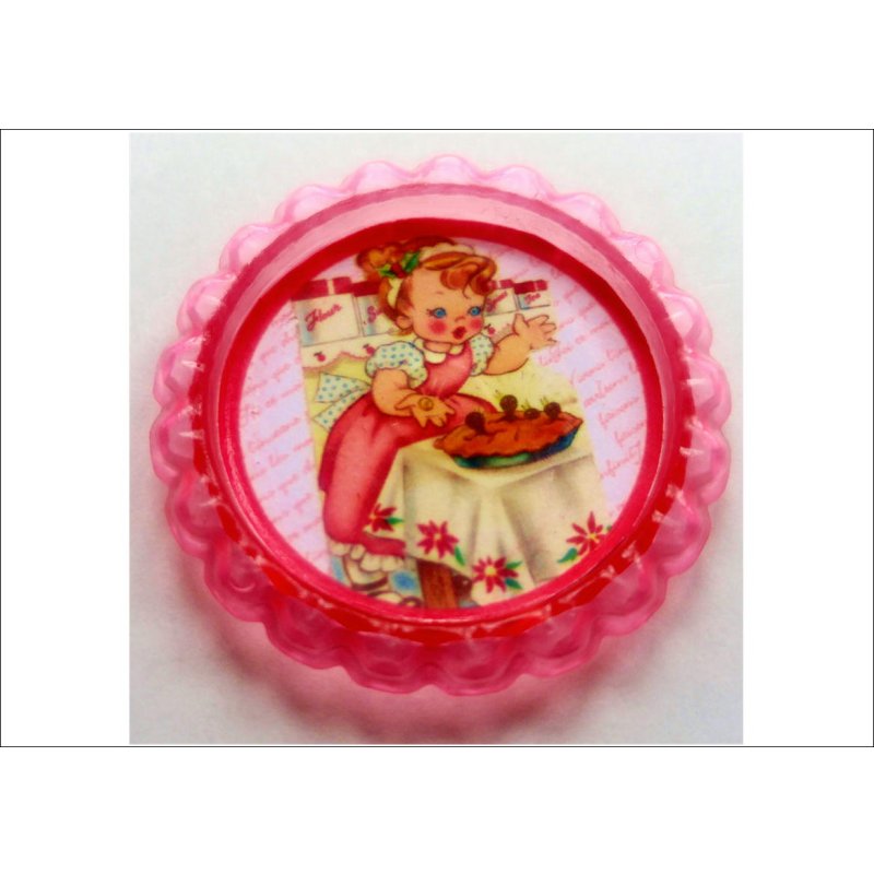 画像3: スカラップシール♪　レトロガール　オリジナル