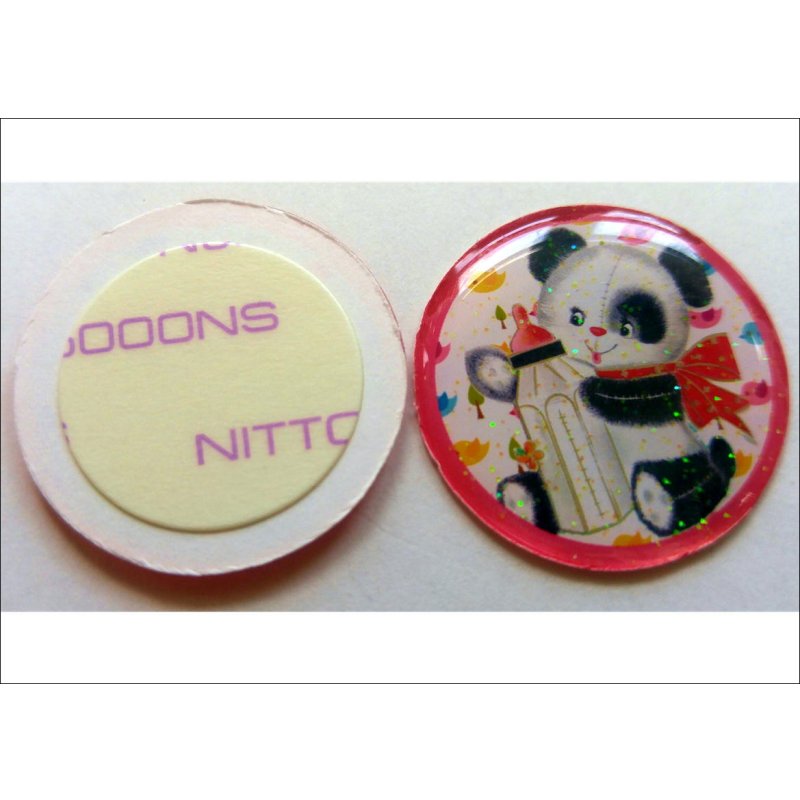 画像9: ラメ入り　ぷっくりシール♪　レトロアニマル(^_^)v　オリジナル