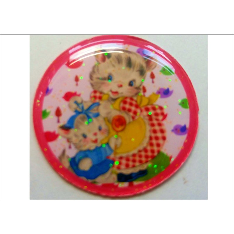 画像8: ラメ入り　ぷっくりシール♪　レトロアニマル(^_^)v　オリジナル