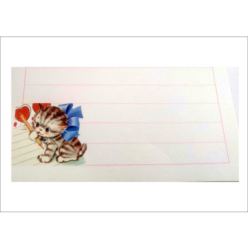 画像5: ネコのお手紙　☆大きいメモ帳♪　オリジナル