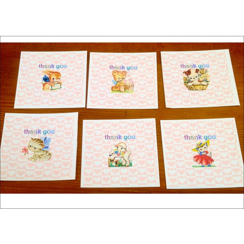 画像9: レトロ　穴あき封筒入り　光沢シールセット♪　オリジナル