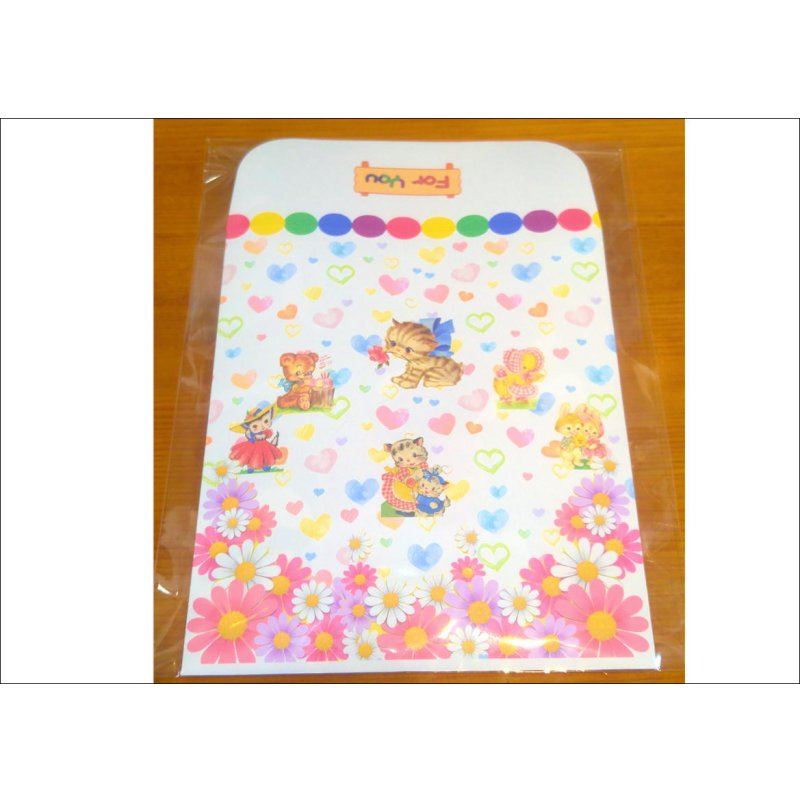 画像13: レトロ　穴あき封筒入り　光沢シールセット♪　オリジナル