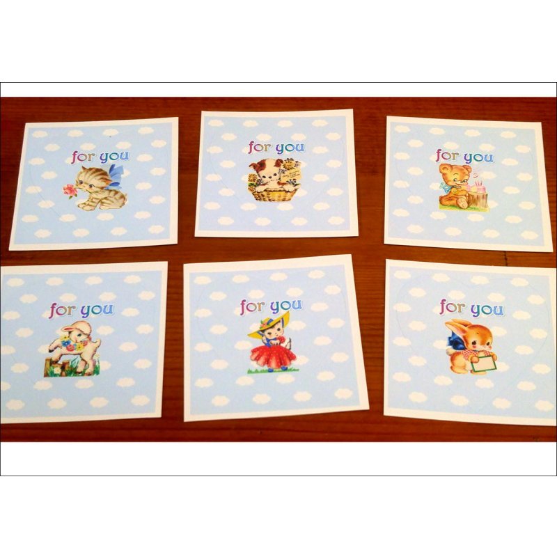 画像8: レトロ　穴あき封筒入り　光沢シールセット♪　オリジナル