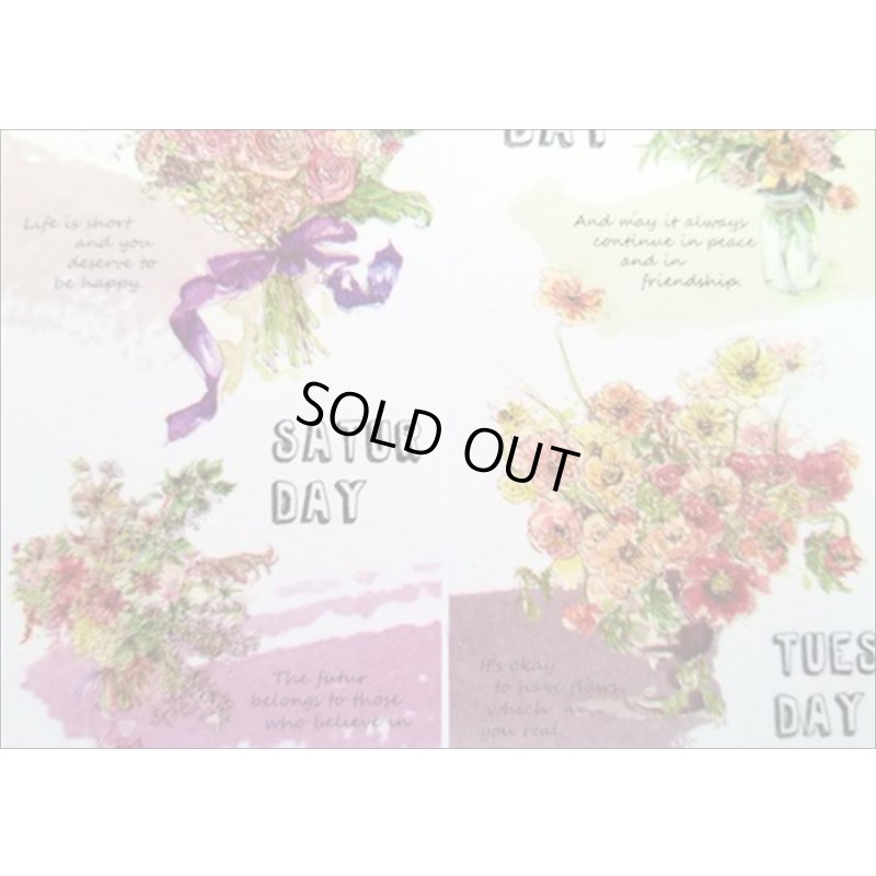 画像4: 1週間毎日花束を🌷はくり式＊特殊インク海外マステ　クリックポスト不可