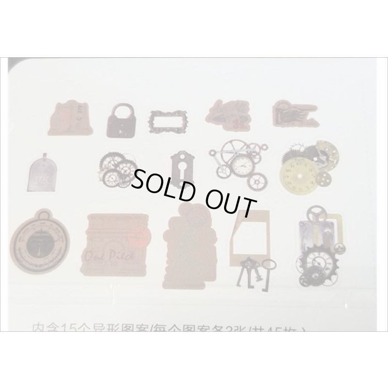 画像4: ジャンクジャーナルシールセット　ブラウン　海外シール