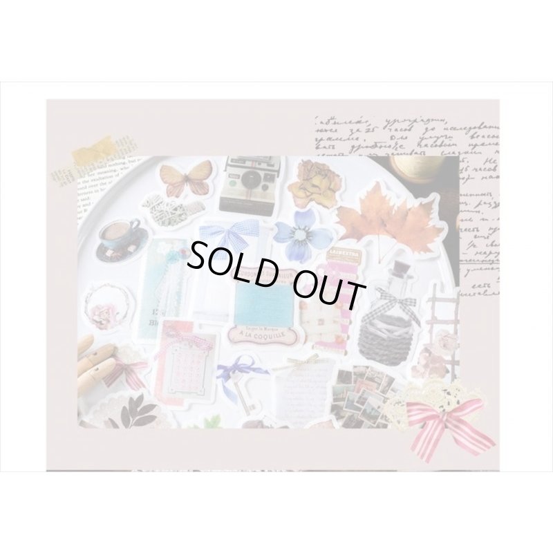 画像10: ジャンクジャーナルシールセット　ブルー　海外シール