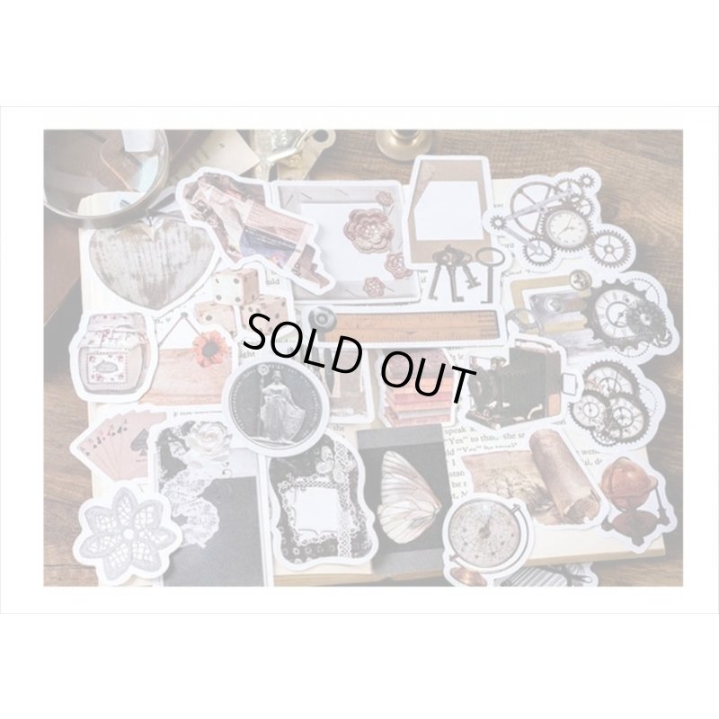 画像10: ジャンクジャーナルシールセット　セピア　海外シール