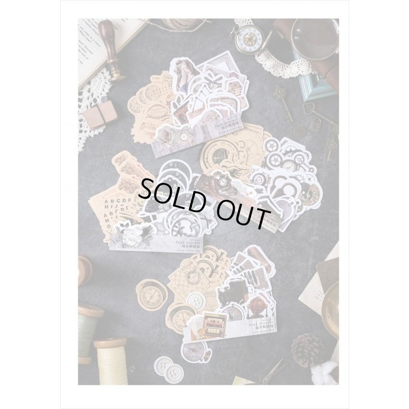 画像9: ジャンクジャーナルシールセット　ブルー　海外シール