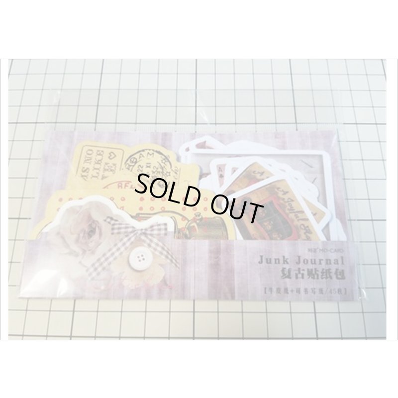 画像3: ジャンクジャーナルシールセット　カーキ　海外シール