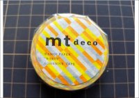 ブロックストライプ・オレンジ　ｍｔ　deco　新作マステ♪