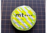 ブロックストライプ・グリーン　ｍｔ　deco　新作マステ♪