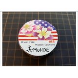 「セイヨウオダマキ」　美MONDE（アメリカ）マスキングテープ　金箔