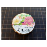 「ムクゲ」　美MONDE（韓国）マスキングテープ　金箔