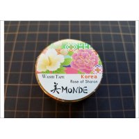 「ムクゲ」　美MONDE（韓国）マスキングテープ　金箔