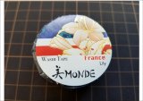 「ユリ」　美MONDE（フランス）マスキングテープ　金箔