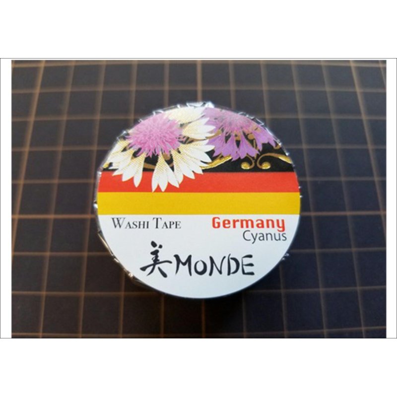 画像1: 「ヤグルマギク」　美MONDE（ドイツ）マスキングテープ　金箔