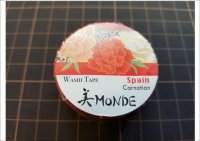 「カーネーション」　美MONDE（スペイン）マスキングテープ　金箔