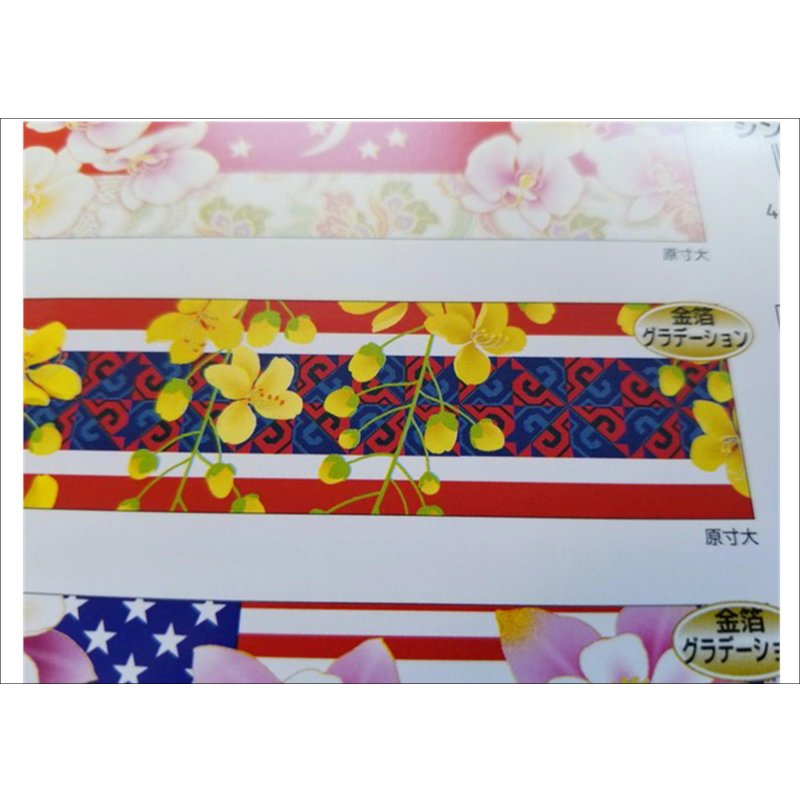 画像4: 「ドーク・ラーチャブルック」 美MONDE(タイ)マスキングテープ 金箔