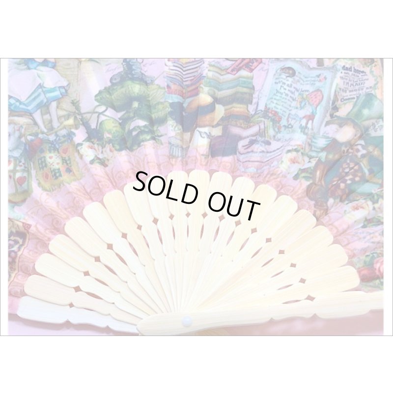 画像4: ★在庫一掃　処分品★　アリス柄　扇子　ピンク♪
