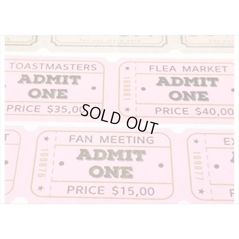 画像3: チケットシリーズ　ピンク　チケット　＊海外マステ　クリックポスト不可