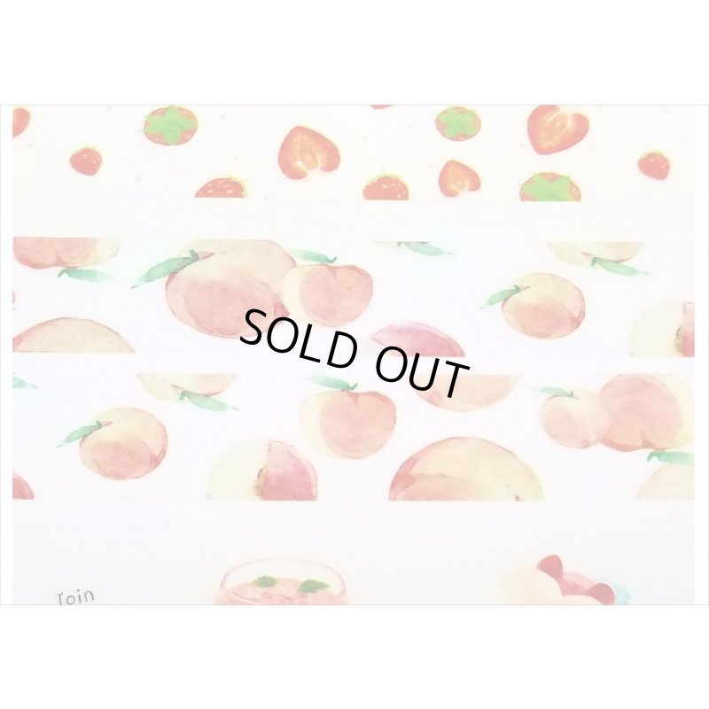 画像5: フルーツ３巻セット　透明　はく離式　海外マステ　クリックポスト不可