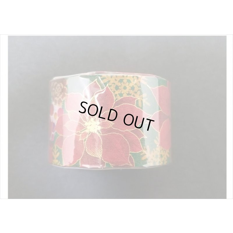 画像3: 「リースとポインセチア」幅広　美MONDE　クリスマスシリーズ　マスキングテープ　金箔　