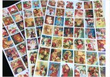 🎅クリスマス🎄サンタさん＊ノーカットシール☆A4×3枚＊126カット分