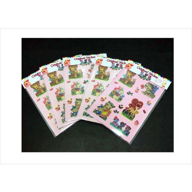 画像6: オリジナル💓レトロアニマル＊光沢＊ダイカットシールシート