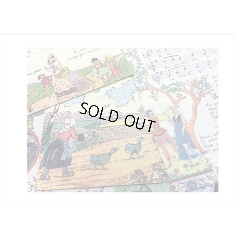 画像3: はがきサイズ＊ペーパーセット＊シャンソン＊50枚＊海外製