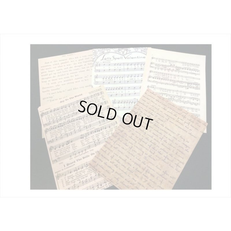 画像5: はがきサイズ＊ペーパーセット＊楽譜＊50枚＊海外製