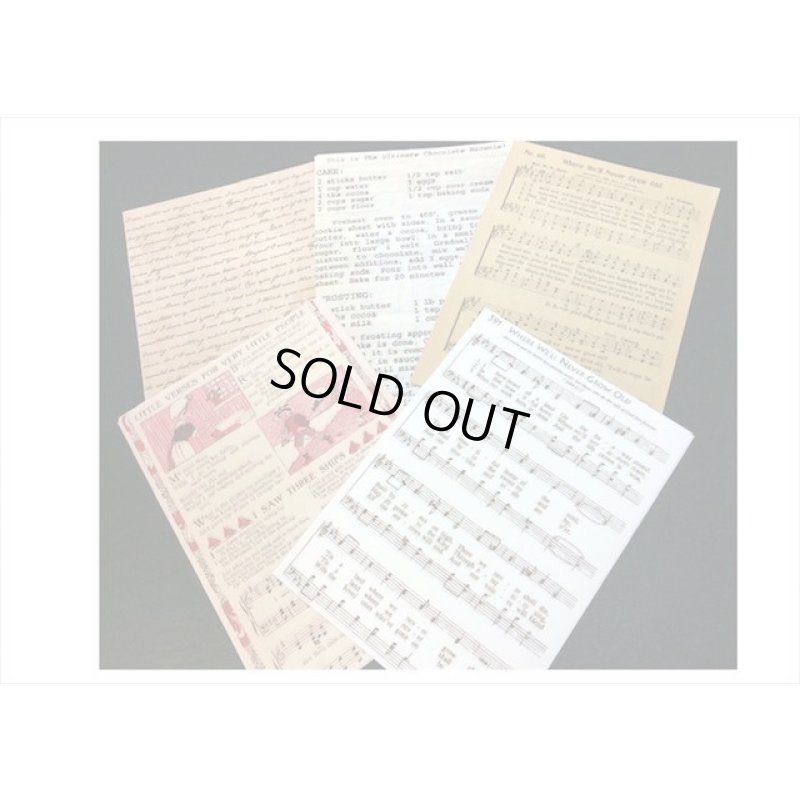 画像4: はがきサイズ＊ペーパーセット＊楽譜＊50枚＊海外製