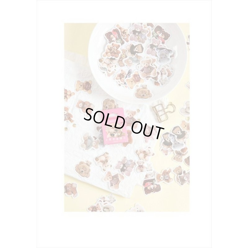 画像7: 可愛い子ぐま＊テディベア＊フレークシール＊46枚＊箱入り＊海外製