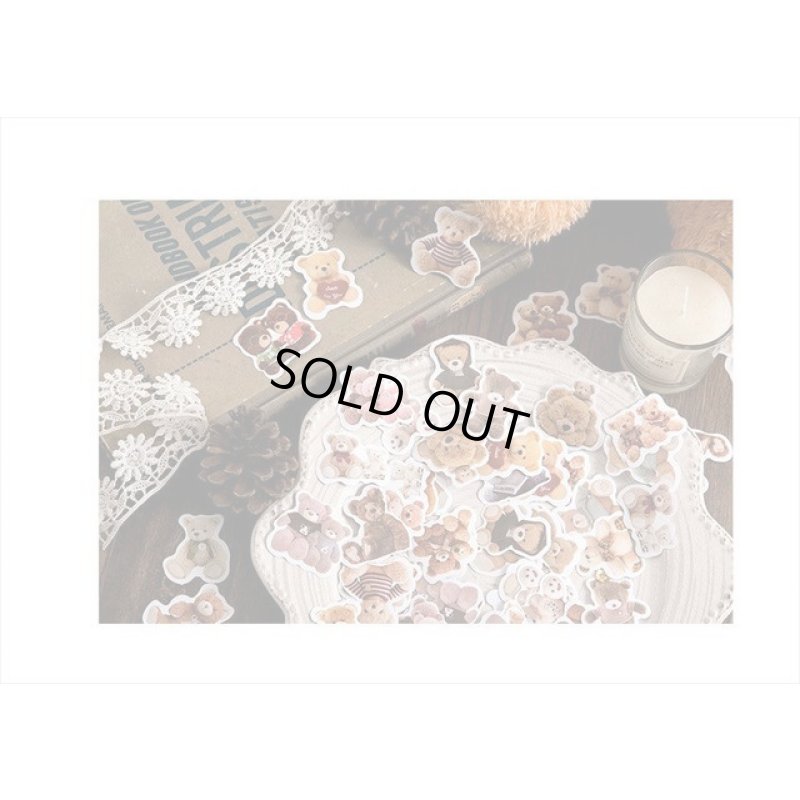 画像3: 可愛い子ぐま＊テディベア＊フレークシール＊46枚＊箱入り＊海外製