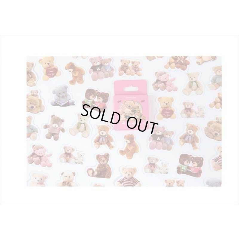 画像5: 可愛い子ぐま＊テディベア＊フレークシール＊46枚＊箱入り＊海外製
