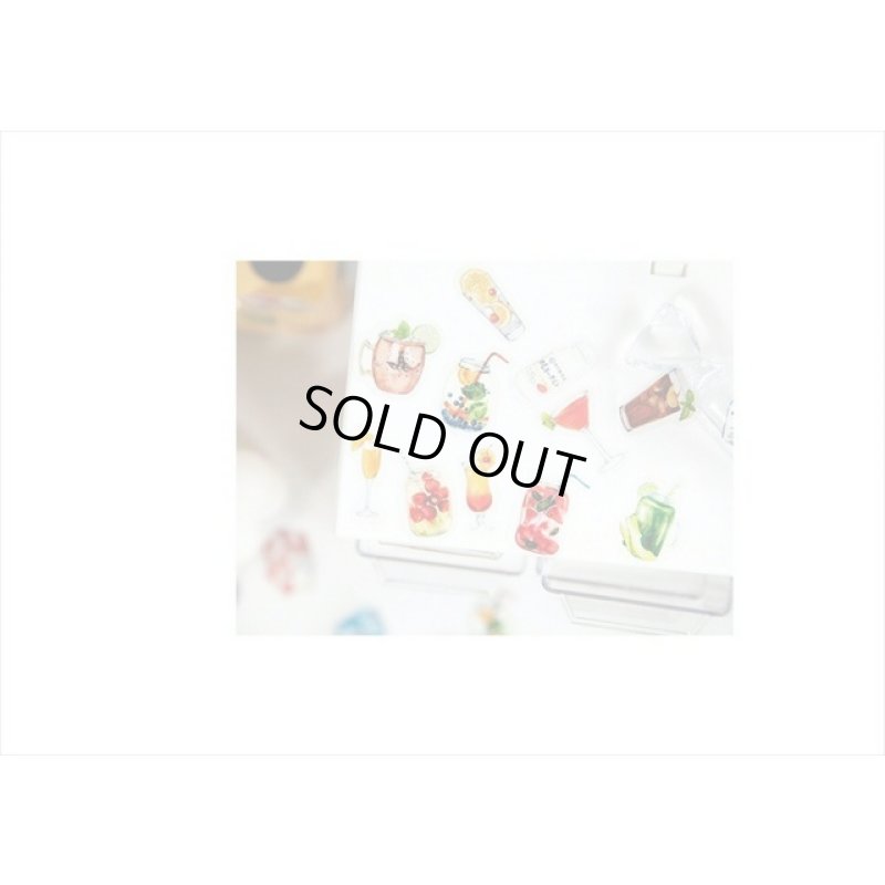 画像8: 透明フレークシール＊オレンジ＊ドリンク＊45枚＊海外製