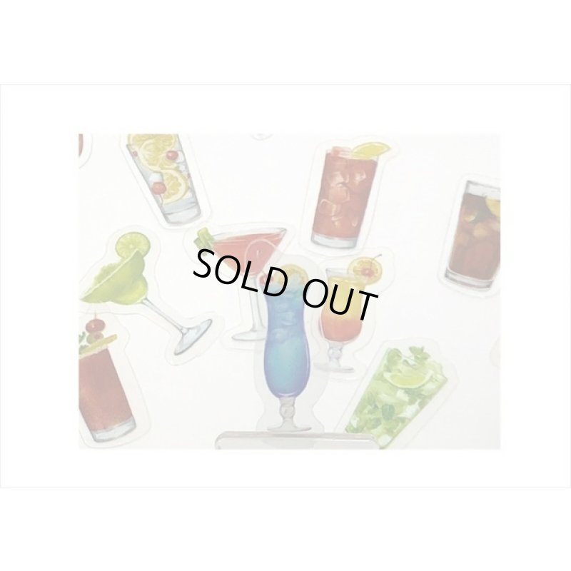 画像3: 透明フレークシール＊オレンジ＊ドリンク＊45枚＊海外製