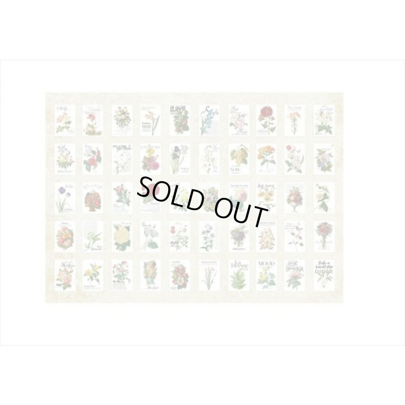 画像8: ミニBOOK＊シール本＊フラワー＊50枚＊ 海外製