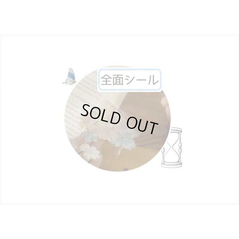 画像5: 大きい♪本物みたいな花🌸＊バタフライ＊砂時計＊防水＊透明シール＊11枚＊海外製