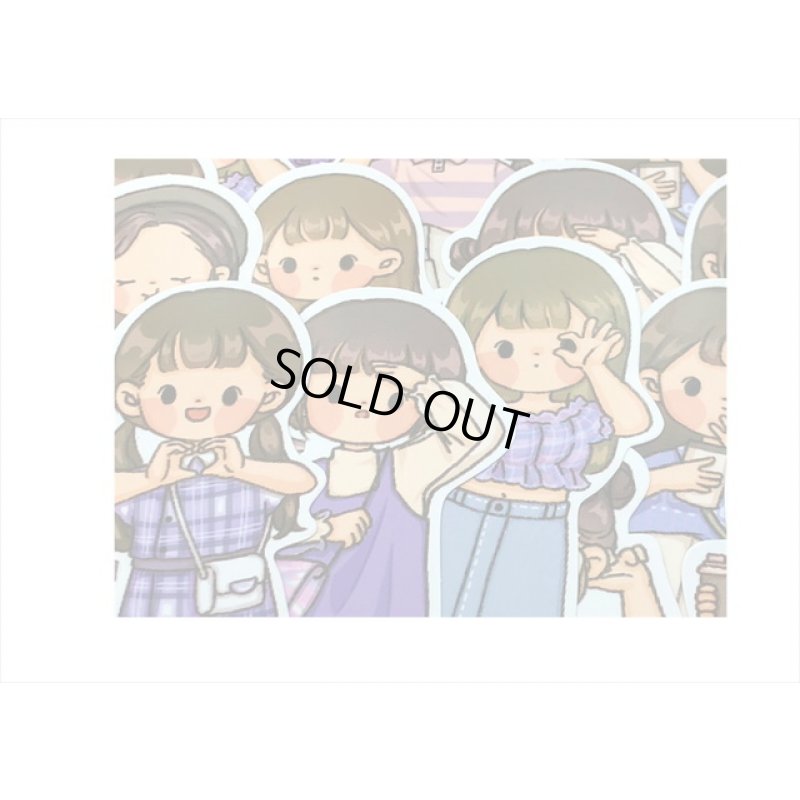 画像3: 女の子の春夏秋冬＊夏＊人物＊台紙も使える大きいシール＊20枚♪＊海外製