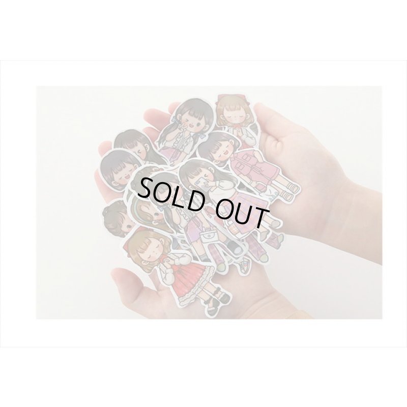 画像9: 女の子の春夏秋冬＊夏＊人物＊台紙も使える大きいシール＊20枚♪＊海外製