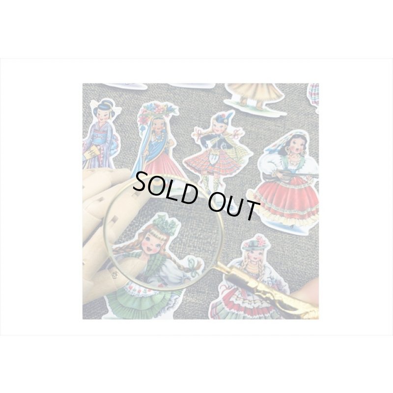 画像9: 民族衣装の女の子💓フレークシール💓20枚＊海外製