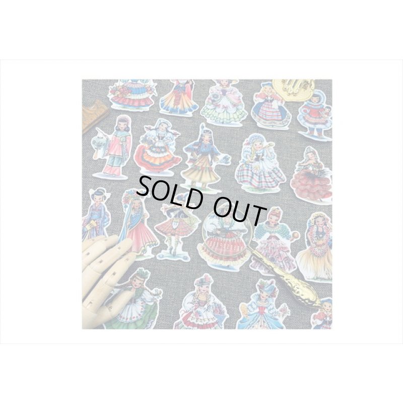 画像8: 民族衣装の女の子💓フレークシール💓20枚＊海外製