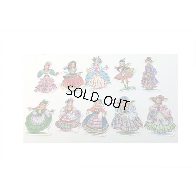 画像5: 民族衣装の女の子💓フレークシール💓20枚＊海外製
