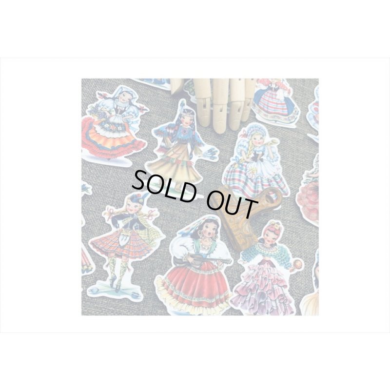 画像7: 民族衣装の女の子💓フレークシール💓20枚＊海外製