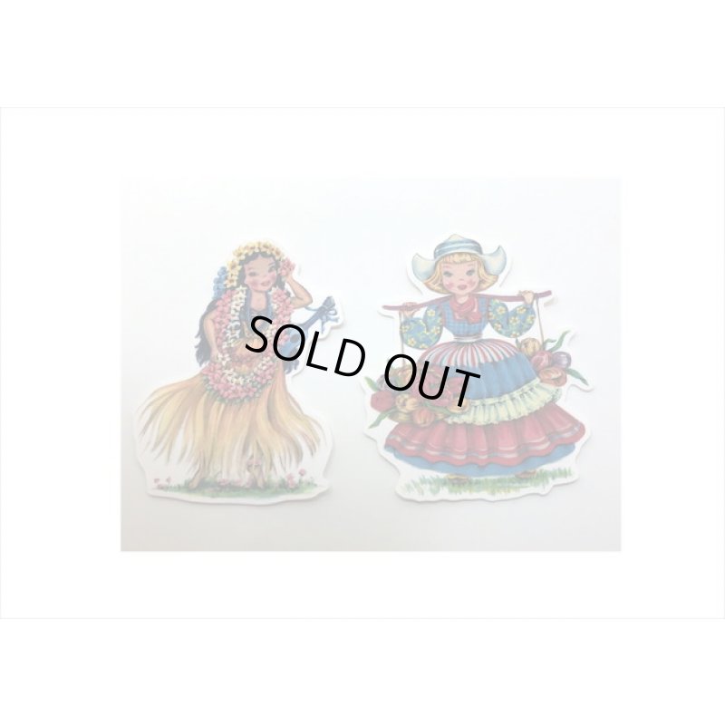 画像3: 民族衣装の女の子💓フレークシール💓20枚＊海外製