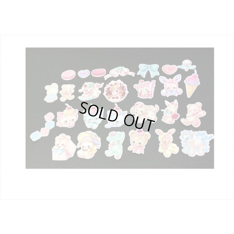 画像10: パステルカラー＊レトロアニマル＆マカロン＊ダイカットシール💓27枚＊海外製