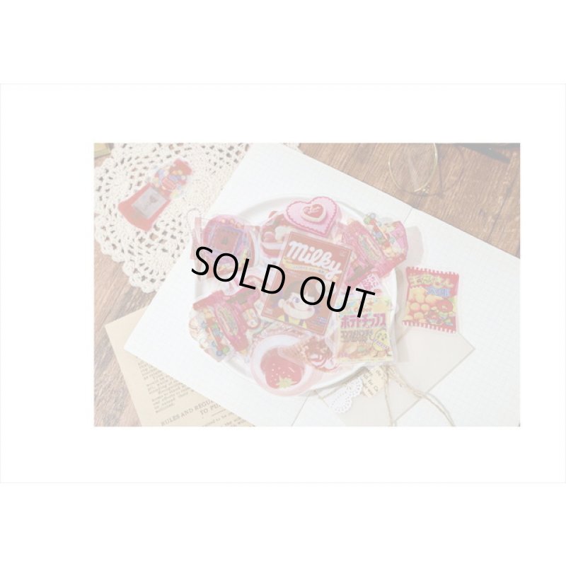 画像8: 懐かしおやつ＊大きめ＊透明シール＊100枚＊海外製